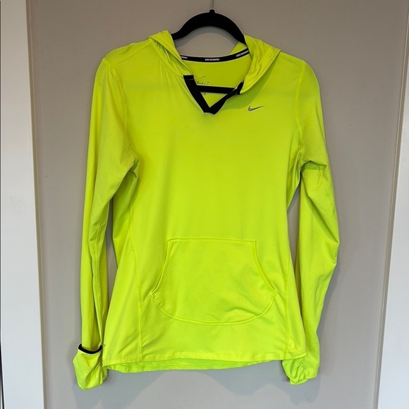 Nike Tops - Nike Women's Neon Yellow Running Hoodie - Medium